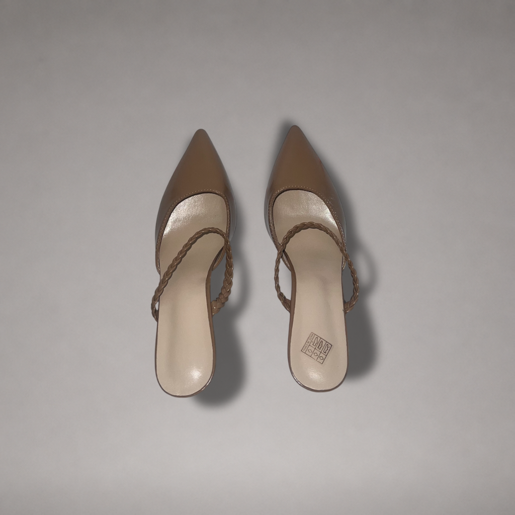 SHEIN Camel Pointed Toe Mule - Women's Size 38