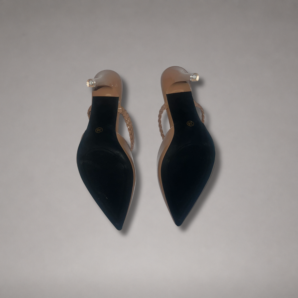 SHEIN Camel Pointed Toe Mule - Women's Size 38