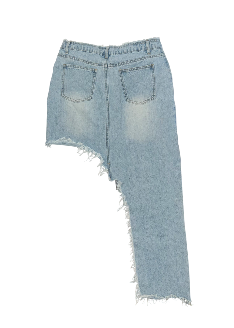 Micas Asymmetrical Denim Skirt - Medium