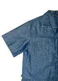 Ananke Cropped Blue Button Down Shirt - Men's Large