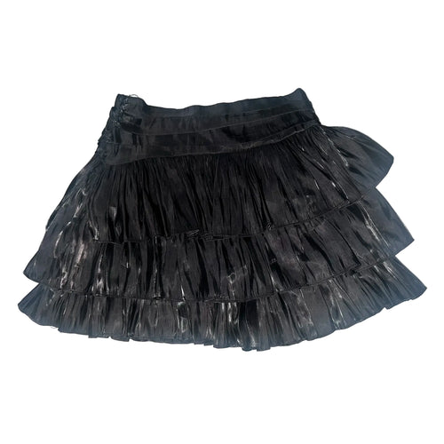 DO+BE Ruffled Black Mini Skirt - Small