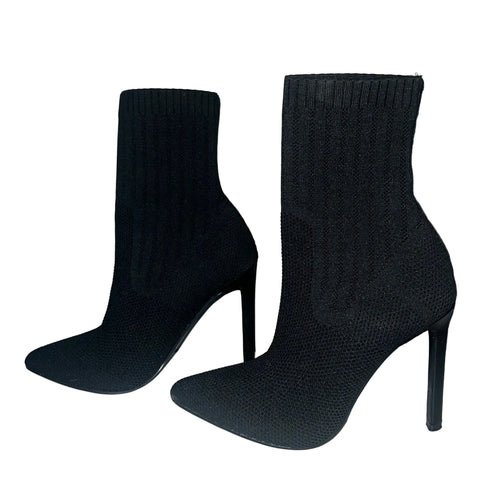 Steve Madden Discreet Mid-Calf Black Bootie – Women's Size 7