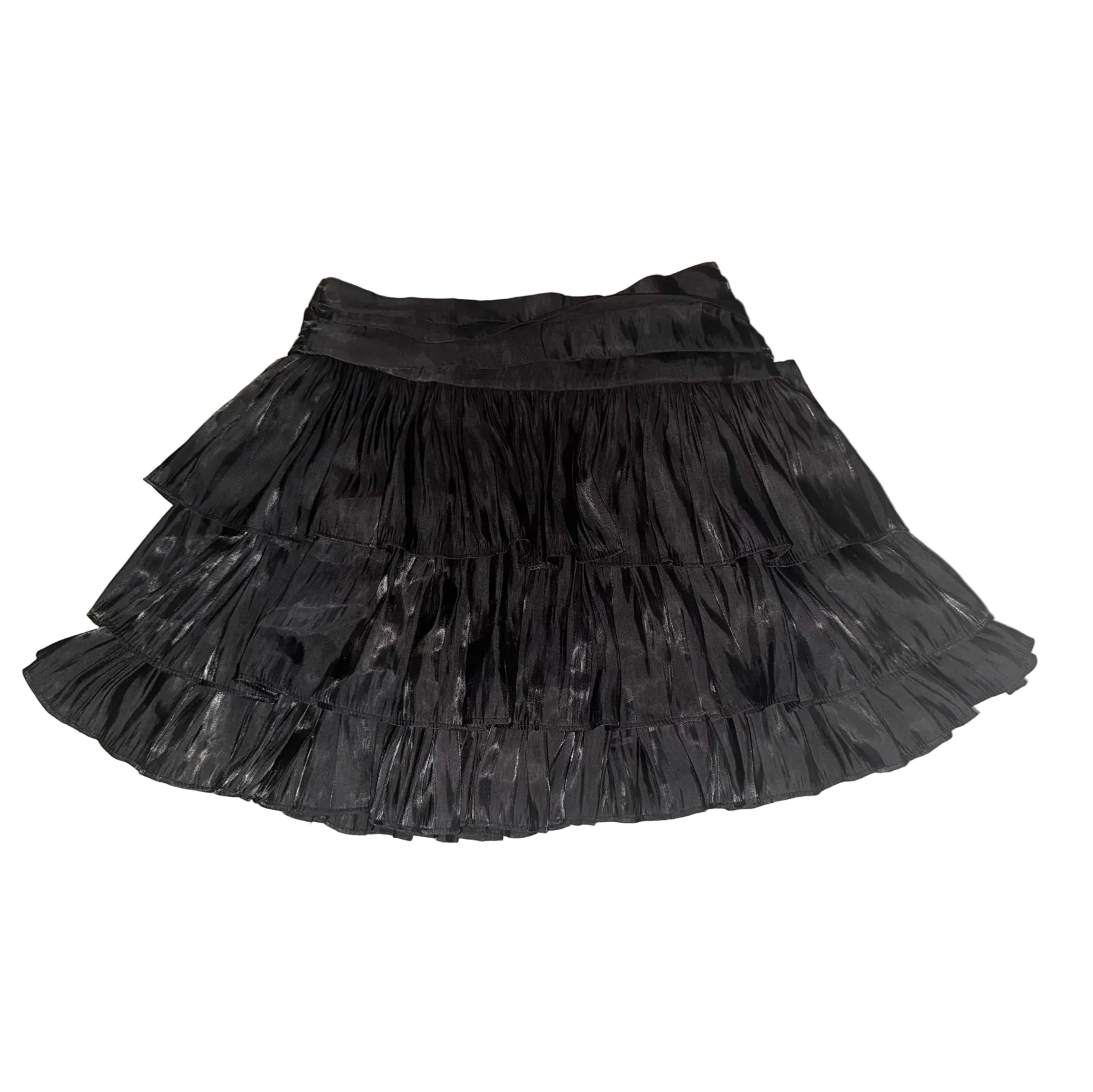 DO+BE Ruffled Black Mini Skirt - Small