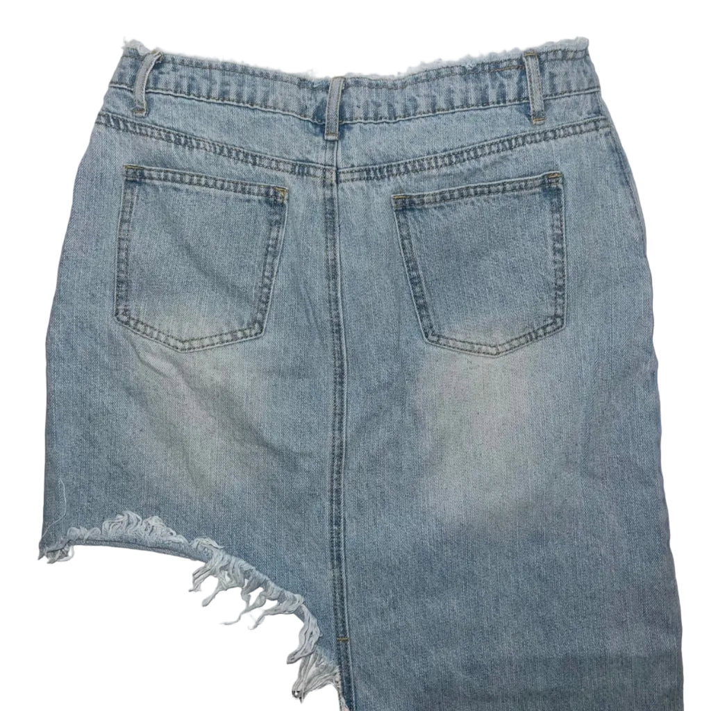 Micas Asymmetrical Denim Skirt - Medium