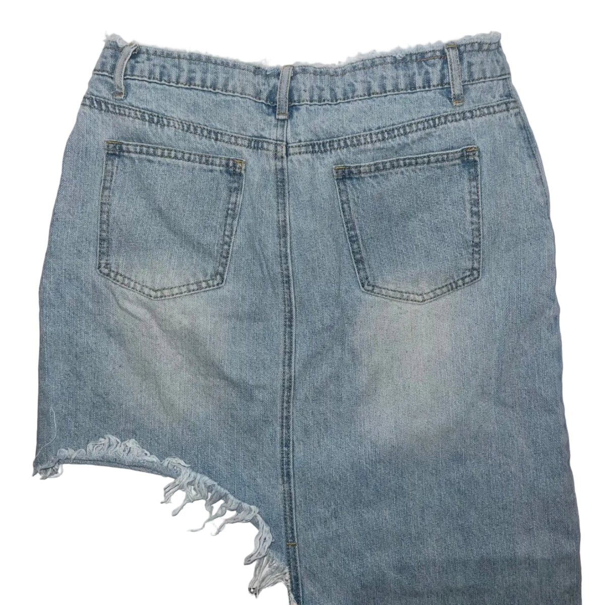 Micas Asymmetrical Denim Skirt - Medium