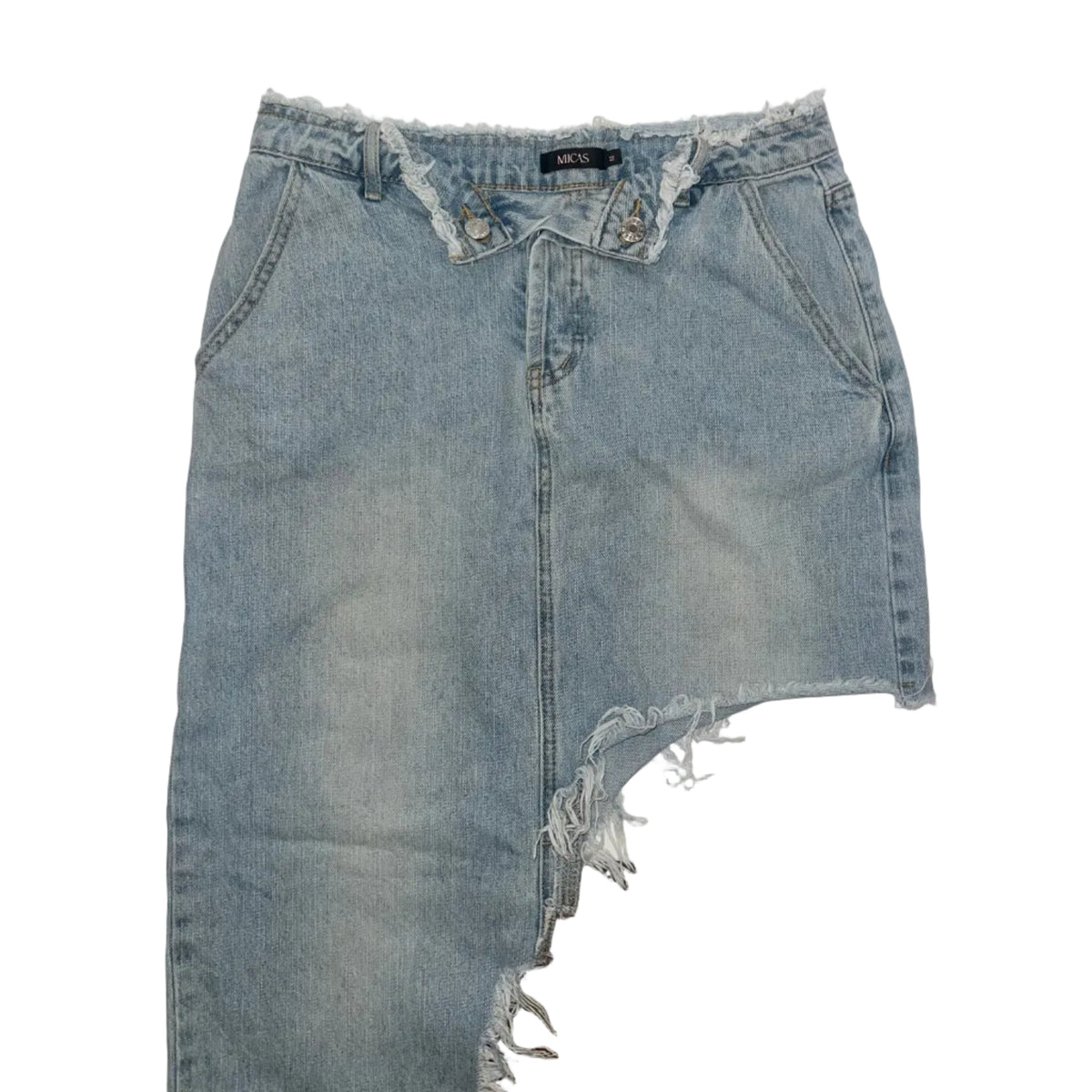 Micas Asymmetrical Denim Skirt - Medium