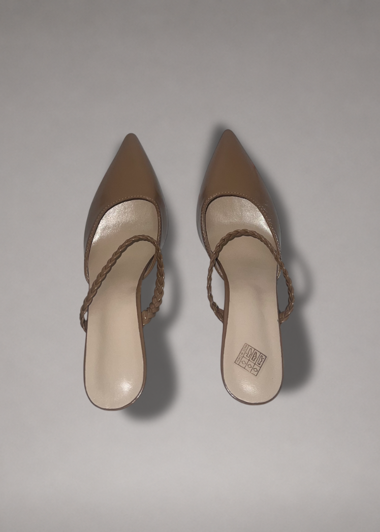 SHEIN Camel Pointed Toe Mule - Women's Size 38