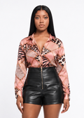 Fashion Nova Chain Link Blouse - Small