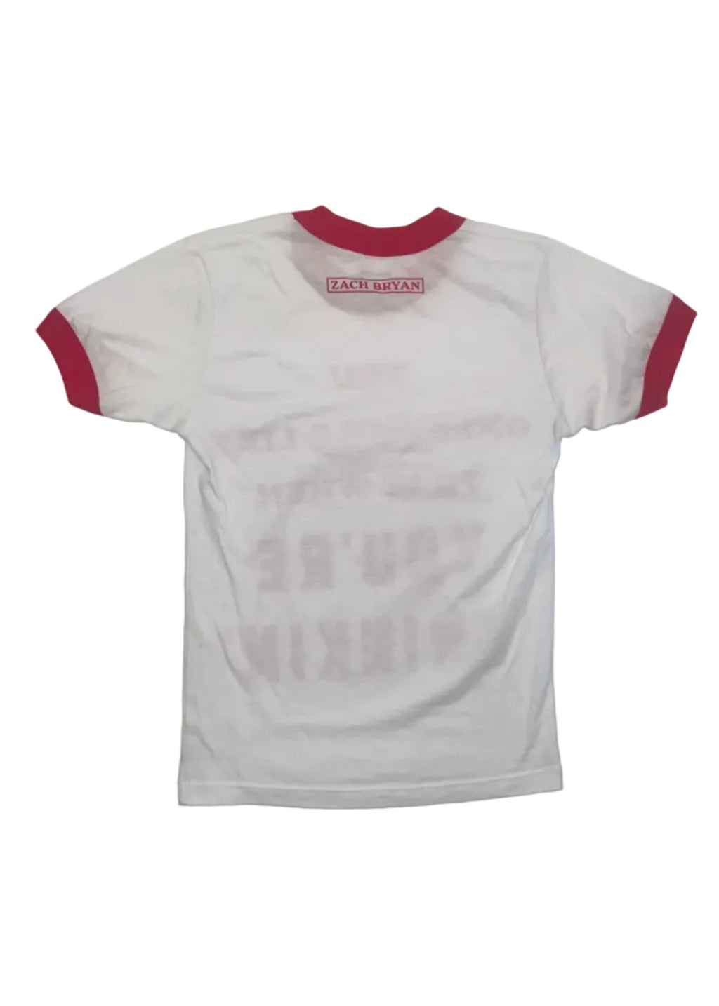 Red and White Graphic Tee - Small