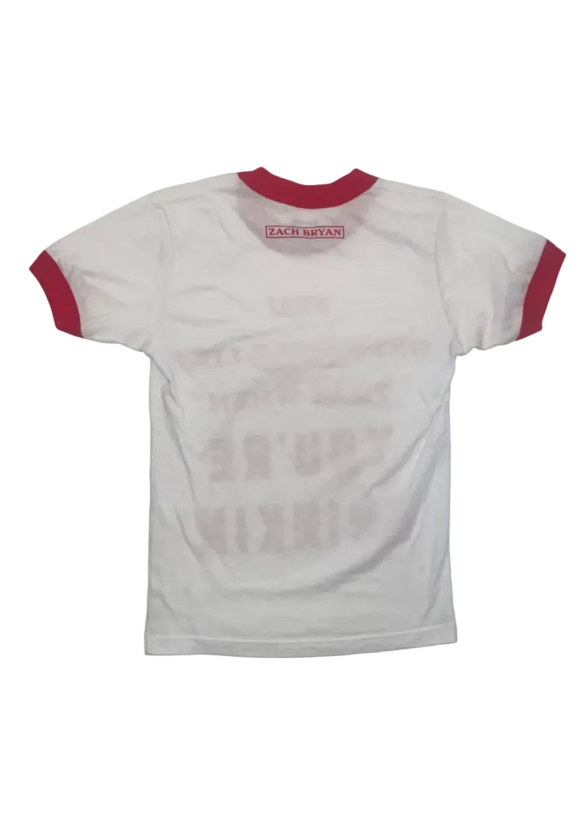 Red and White Graphic Tee - Small