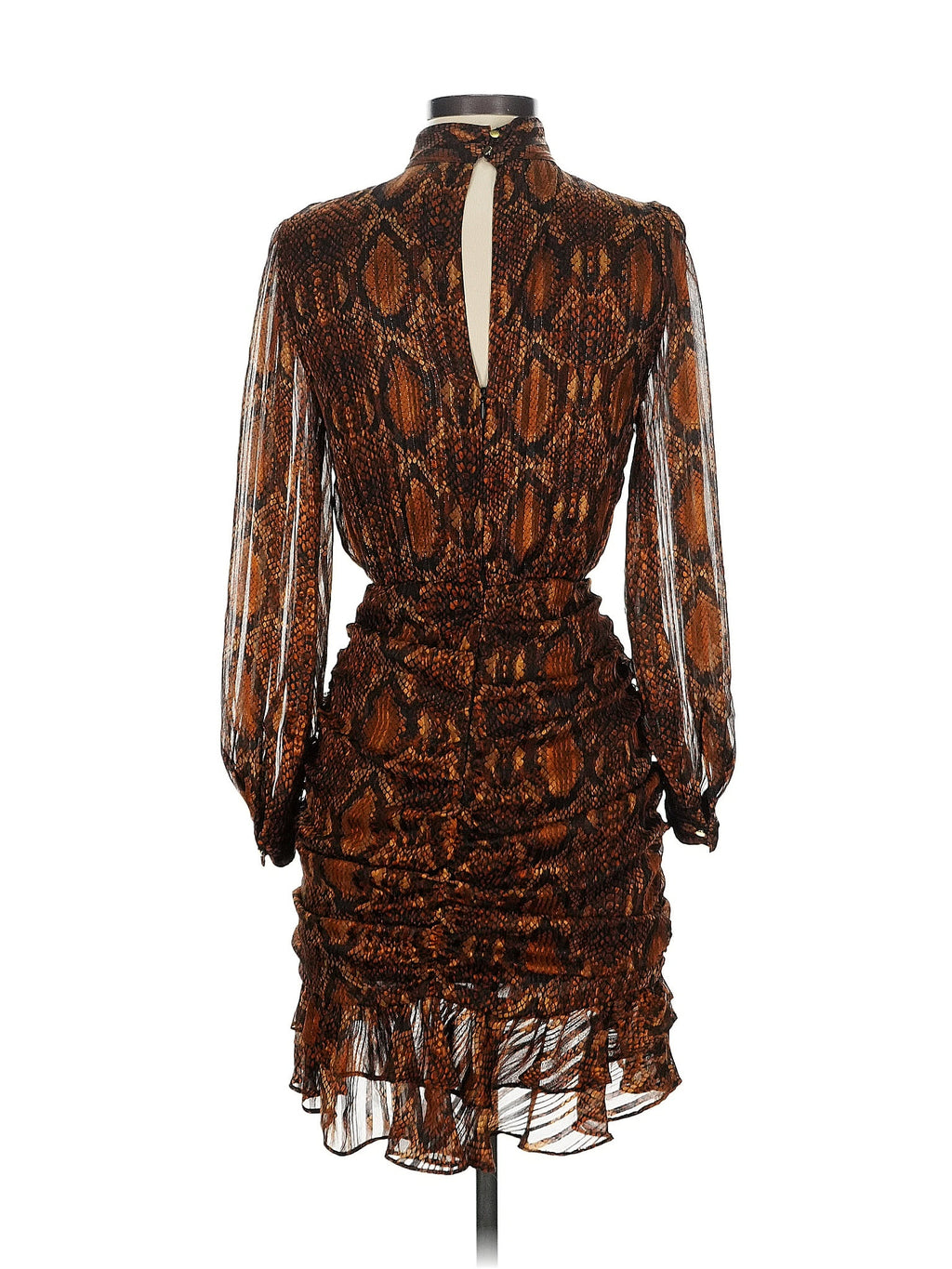 Zara Brown Animal Print Mini Dress - Size XS