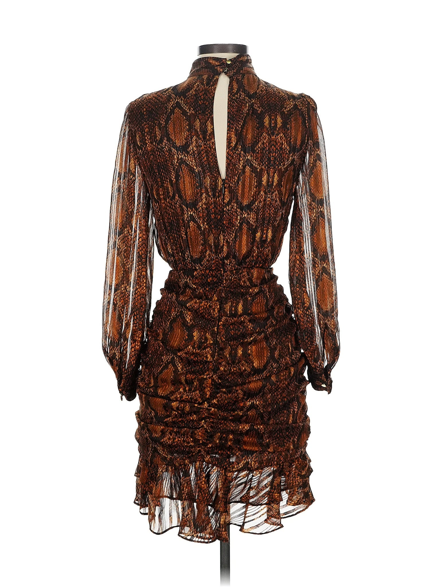 Zara Brown Animal Print Mini Dress - Size XS