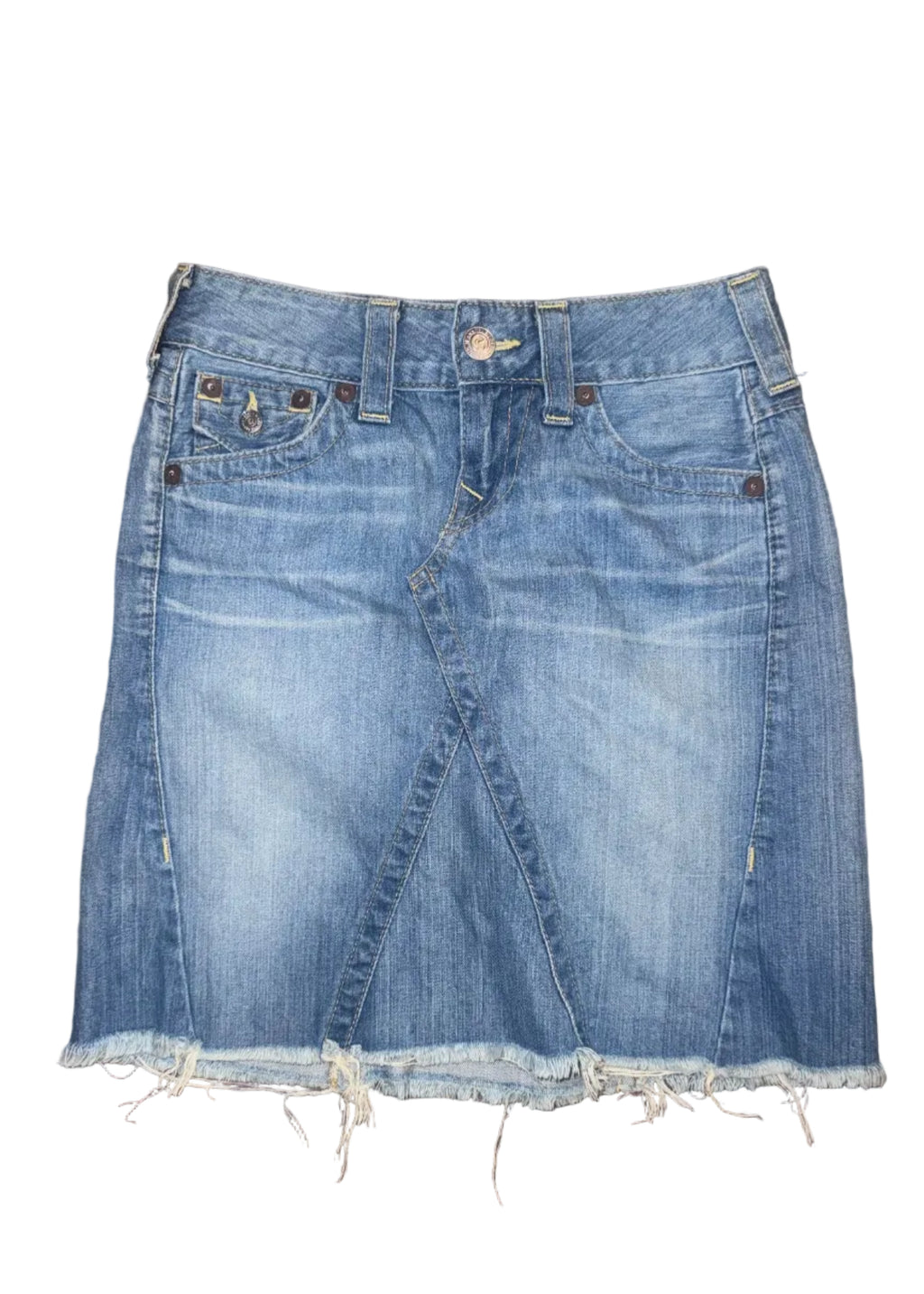 True Religion Distressed Denim Skirt - Women's Size 25